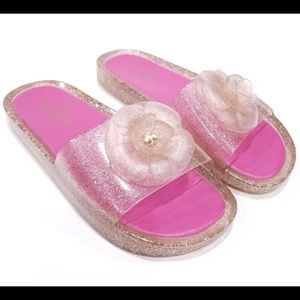 Kate Spade Splash Glitter Jelly Slides EUC ♠️